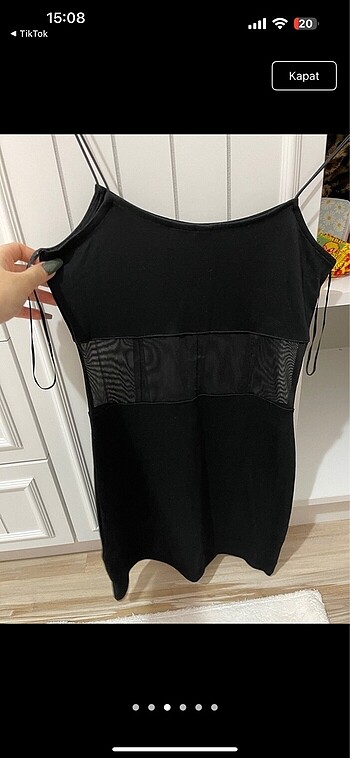 xs Beden H&M tül detaylı elbise