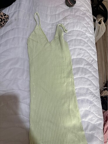 xs Beden yeşil Renk Bershka elbise