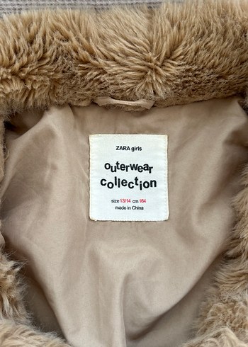 Zara Kahverengi Peluş çocuk Kaban