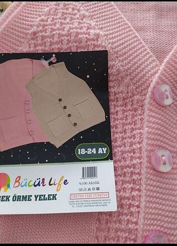 Diğer 18/24 ay bebek örme yelek kız cocuk