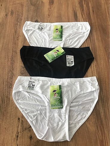 m Beden 3 ADET BAMBU ÇAMAŞIR