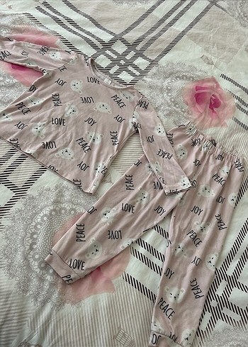 Kız Çocuk Uzun Kollu Pamuklu Pijama Takımı - Görsel 2