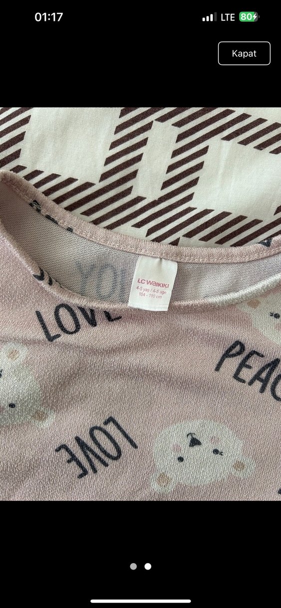 Kız Çocuk Uzun Kollu Pamuklu Pijama Takımı - Görsel 3