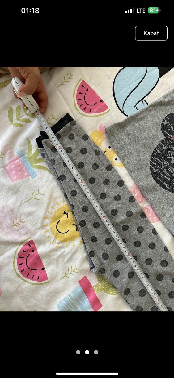 Kız Çocuk Uzun Kollu Pamuklu Pijama Takımı - Görsel 5