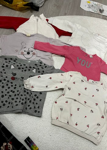 Kız Çocuk Uzun Kollu Gri Baskılı İnce Triko Kazak - Görsel 2