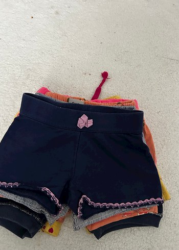 Renkli Pamuklu Kız Çocuk Şortları - Görsel 3
