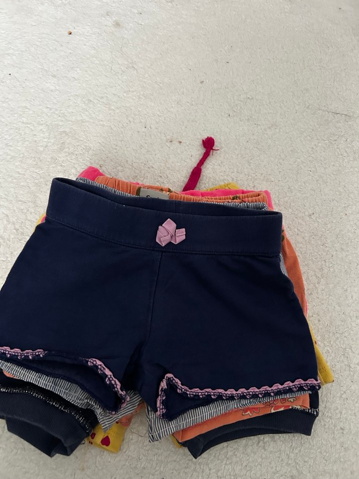 Renkli Pamuklu Kız Çocuk Şortları - Görsel 3