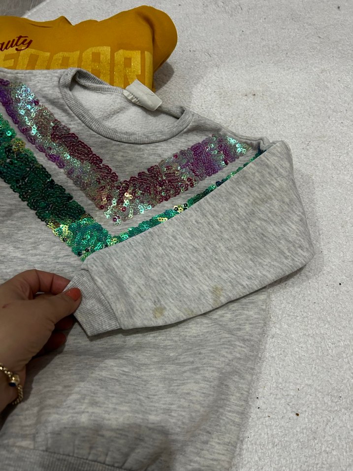 Gri Erkek Çocuk Örgü Salaş Kazak - Görsel 3