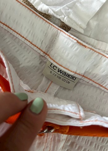 5 Yaş Beden beyaz Renk Kemerli Beyaz Kız Bluzu, Kısa Kollu, Gevşek Kesim