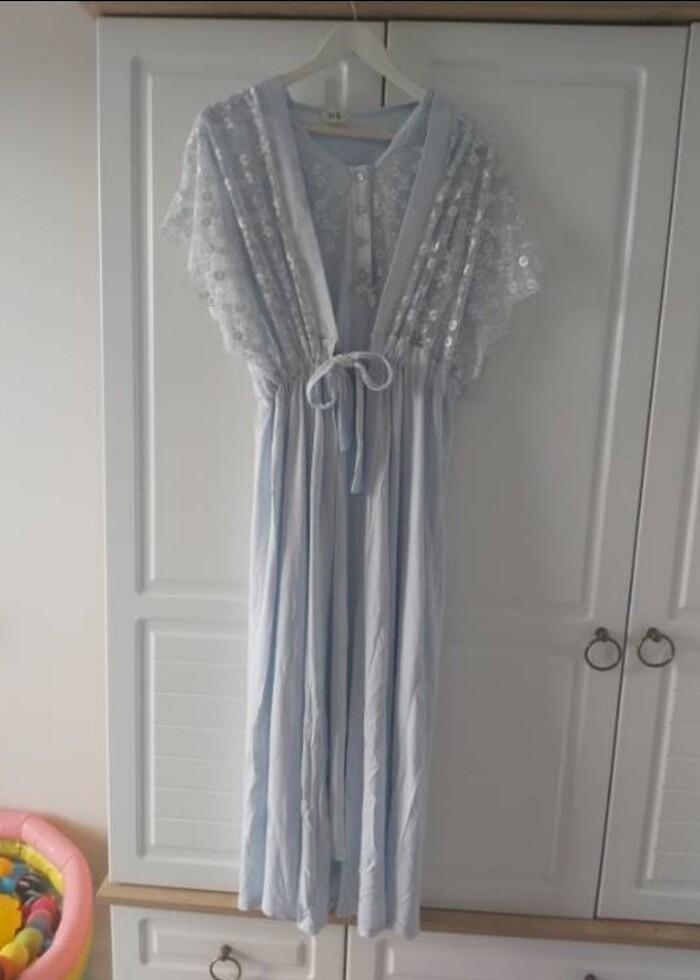 Haluk Bayram lohusa gecelik +Taç hediye - Görsel 2