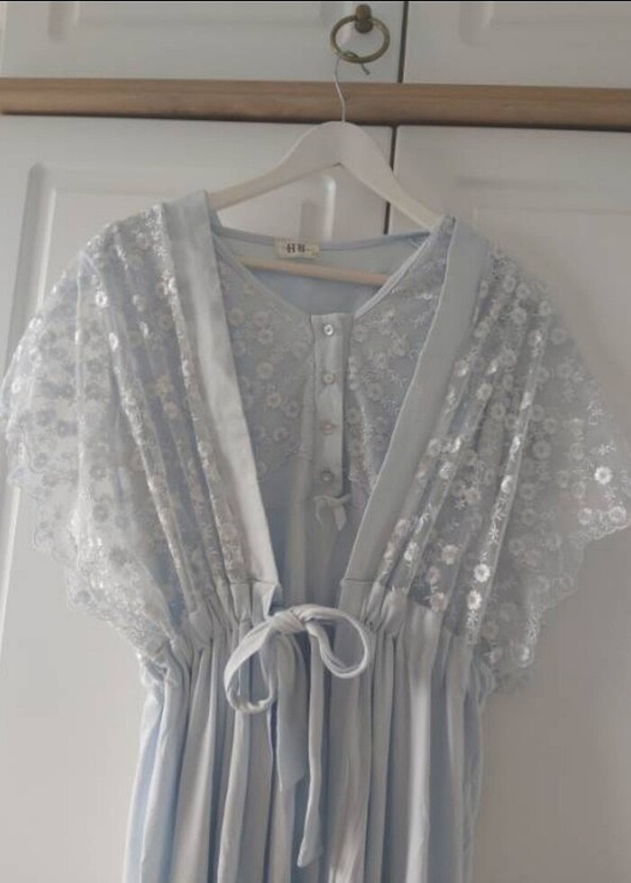 Haluk Bayram lohusa gecelik +Taç hediye - Görsel 3