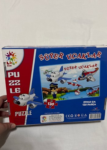 130 Parça Süper Uçaklar Çocuk Puzzle - Görsel 2