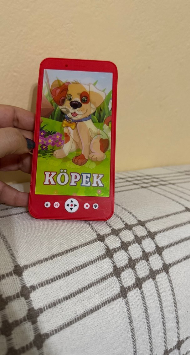 Oyuncak cep telefon hayvan figürlü ışıklı gözlerile pilli sesli - Görsel 2