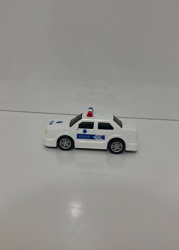 Beyaz Renkli sürtmeli Oyuncak Polis Arabası