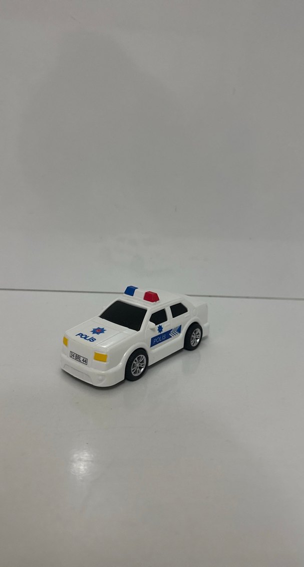 Beyaz Renkli sürtmeli Oyuncak Polis Arabası - Görsel 2