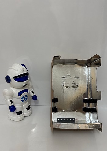 Robot çarp dön sesli ışıklı 15 fonksiyonlu robot 15 cm - Görsel 6
