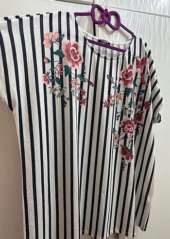 Çiçekli Bohem Kısa Kollu Büyük Beden Bluz - Görsel 6