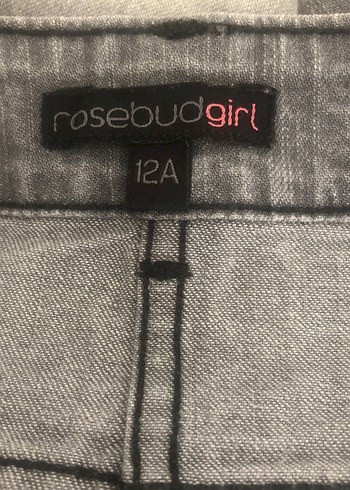 34 Beden Gri Denim Mini Etek