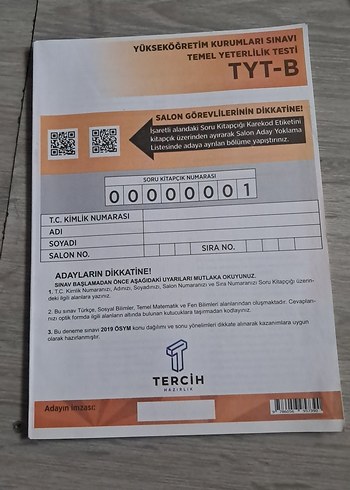 TYT-B Temel Yeterlilik Testi Soru Kitapçığı - Görsel 6