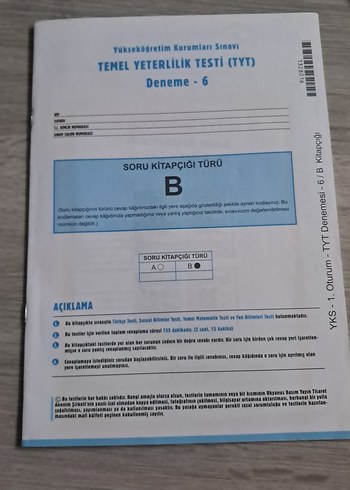 Yükseköğretim TYT Deneme Sınavı Kitapçığı B - Görsel 5