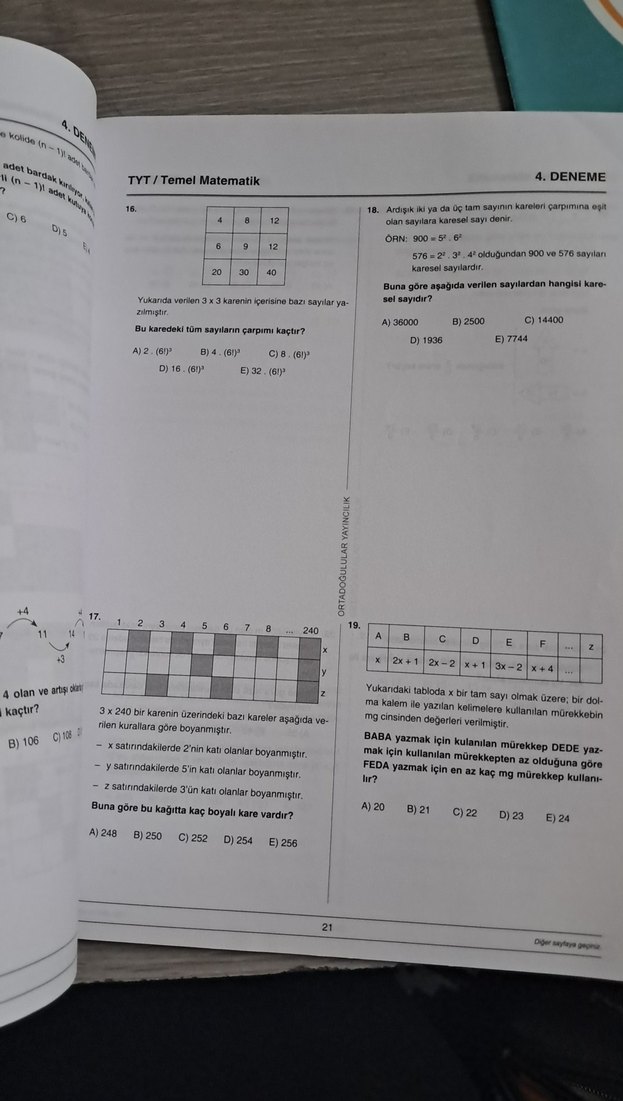 TYT Temel Yeterlilik Sınavı Genel Deneme 4 - Görsel 3