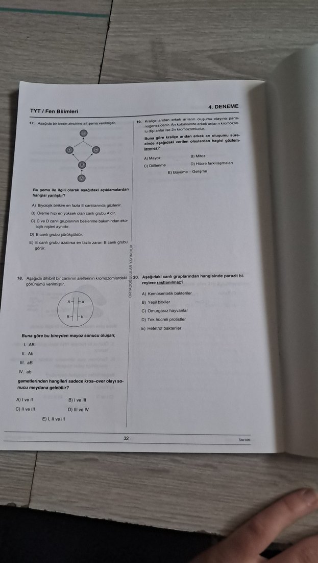 TYT Temel Yeterlilik Sınavı Genel Deneme 4 - Görsel 4