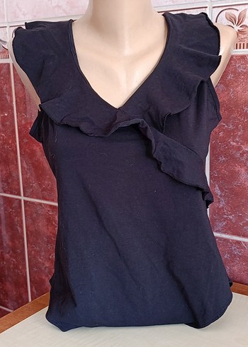 xl Beden V Yaka Siyah cıtcıtlı bluz