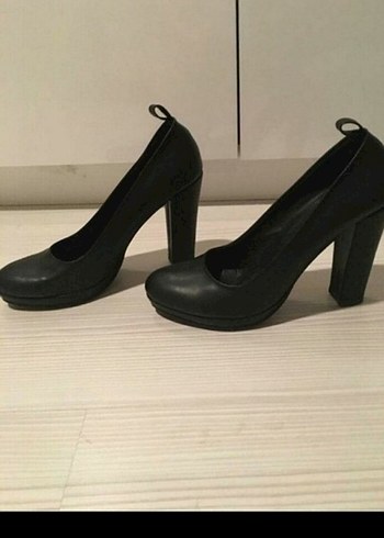 Siyah Platform Topuklu Kadın Stiletto