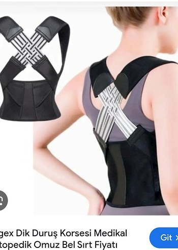 Siyah Sırt Çapraz Destekli dik duruş Korsesi - Görsel 2