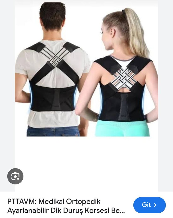 Siyah Sırt Çapraz Destekli dik duruş Korsesi - Görsel 3