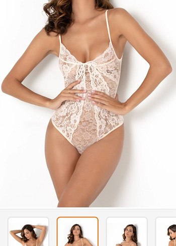 Vintage Dantel Beyaz Midi Kadın İç Çamaşırı - Görsel 7