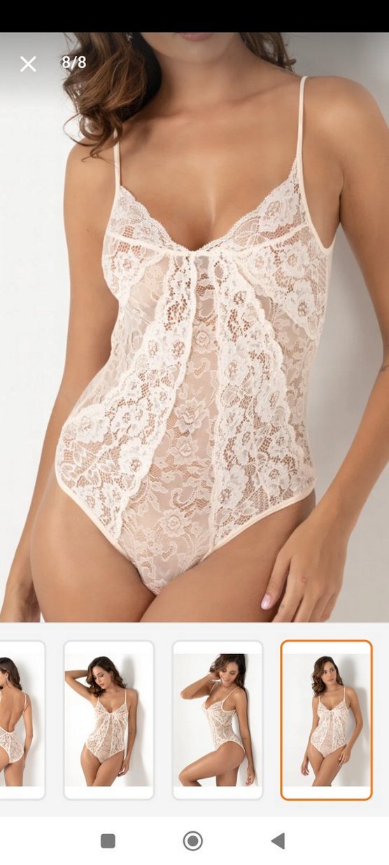 Vintage Dantel Beyaz Midi Kadın İç Çamaşırı - Görsel 5