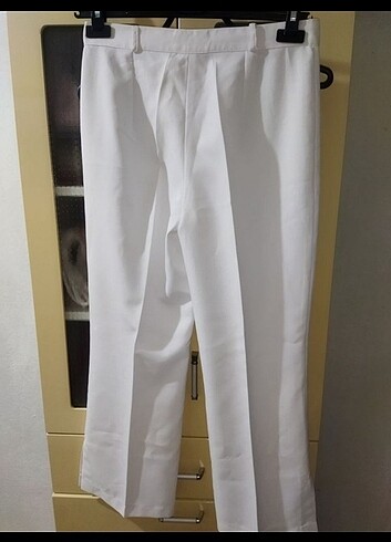 xl Beden Beyaz kumaş pantolon