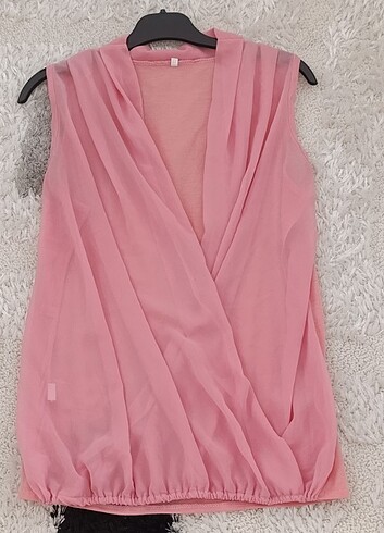 Diğer Tül pembe bluz