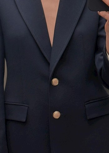 Zara Lacivert Düğmeli Kadın Blazer