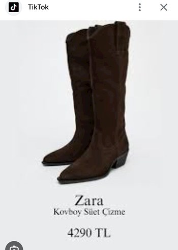zara kovboy süet çizme - Görsel 2