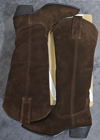 zara kovboy süet çizme - Görsel 7