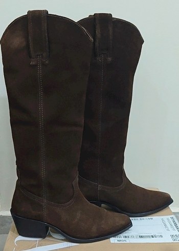 zara kovboy süet çizme - Görsel 3