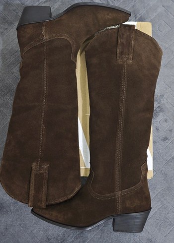 zara kovboy süet çizme - Görsel 5