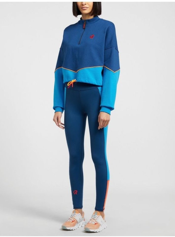 Rahat Kesim Fermuarlı Mavi Sweatshirt - Görsel 2