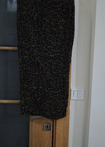 Leopar Desenli Kadın Midi Etek - Görsel 6