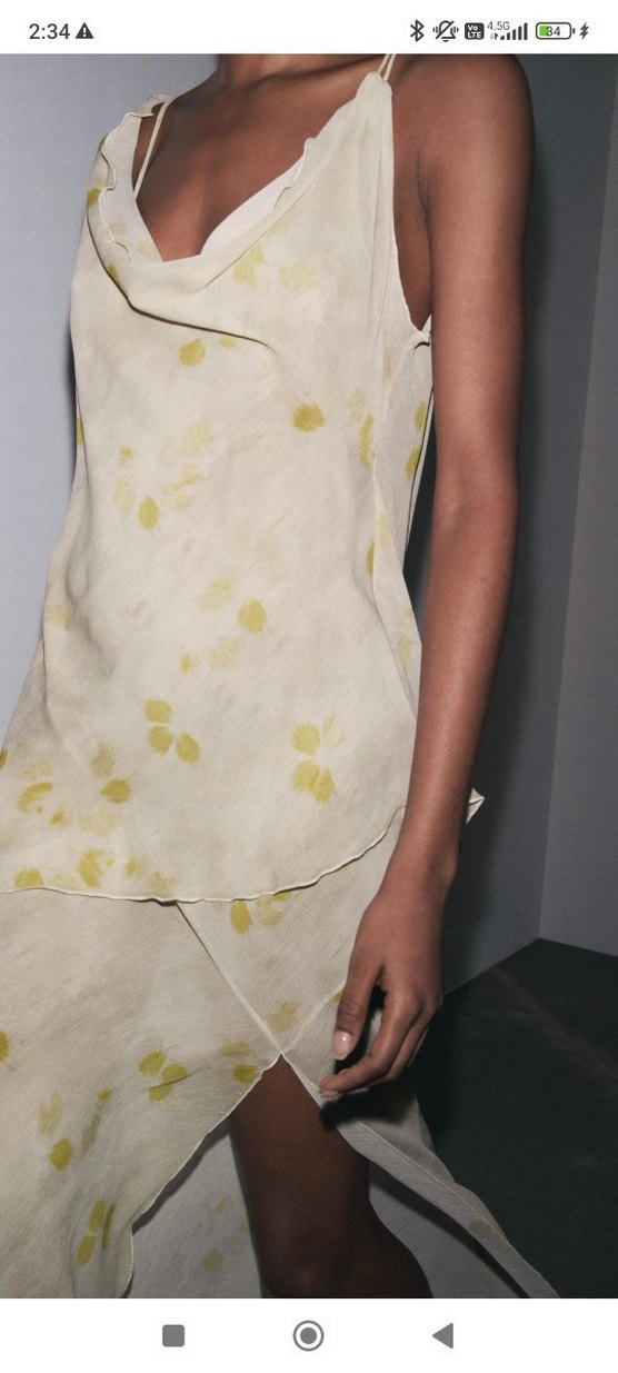 zara pelerin detaylı elbise - Görsel 3