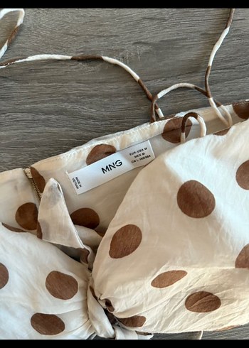 Mango Kahverengi Puantiyeli Bohem Kadın Bralet - Görsel 7