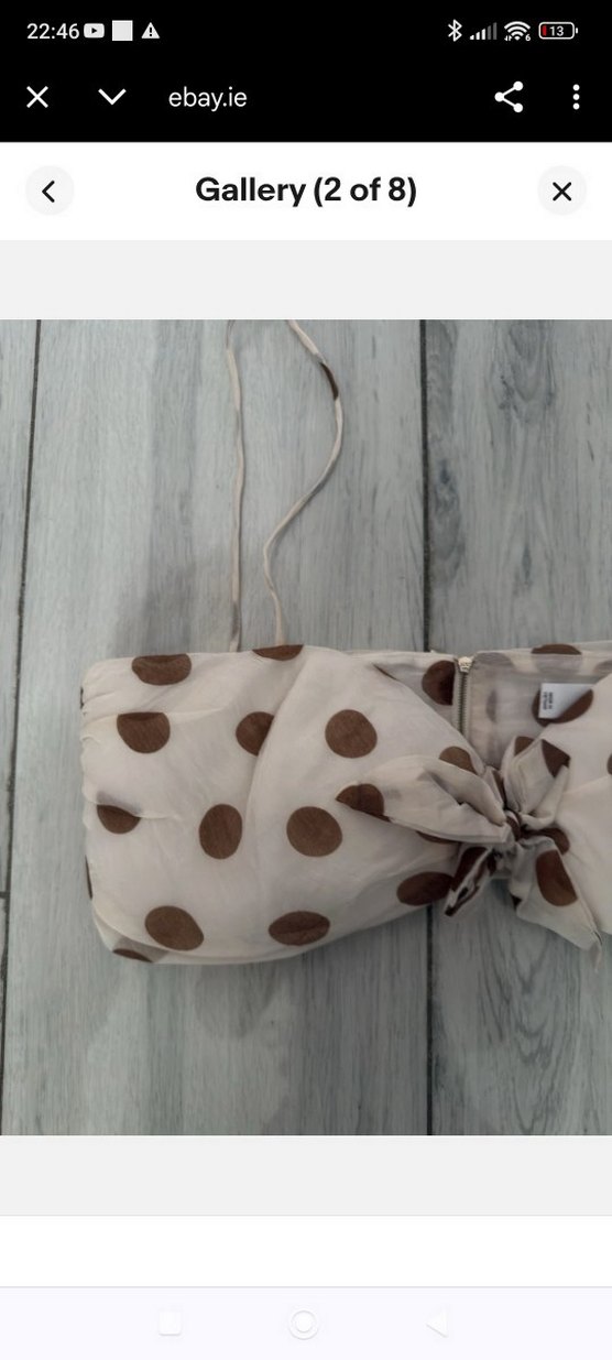 Mango Kahverengi Puantiyeli Bohem Kadın Bralet - Görsel 3