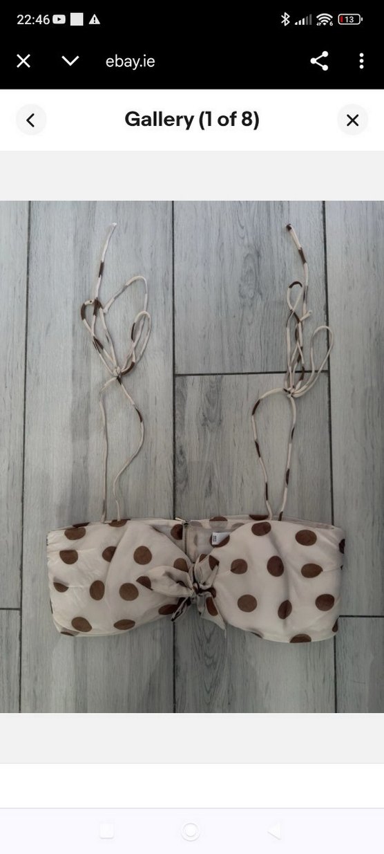 Mango Kahverengi Puantiyeli Bohem Kadın Bralet - Görsel 2