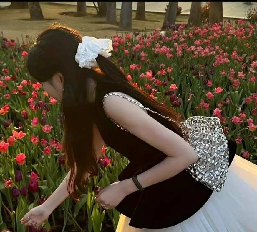 metal boncuk çanta - Görsel 2