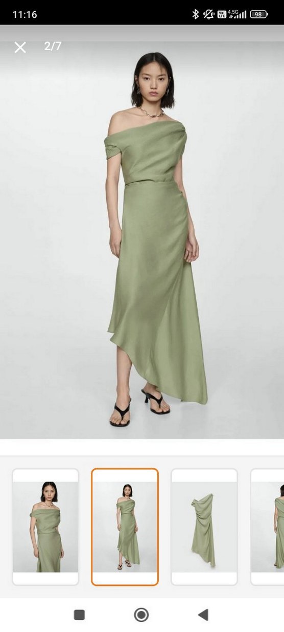 mango asimetrik kesim elbise - Görsel 2