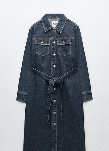 s Beden lacivert Renk Zara denim midi elbise