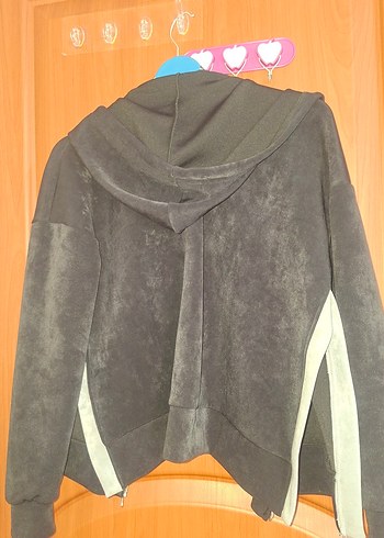 Kapüşonlu Kadın Fermuarlı Midi swet  Ceket kararmaz taki hediye - Görsel 6