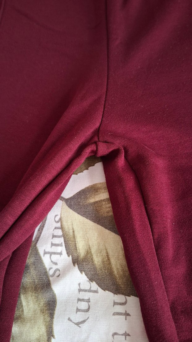 Bordo Kadın rahat Kesim Pantolon palazzo kararmaz taki hediyeli - Görsel 2